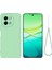 Vivo Y38 5g Kılıf Sıvı Silikon Koruyucu Telefon Kılıfı Kayışlı-Yeşil (Yurt Dışından) 1