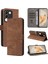 Vivo V29E(GLOBAL)5G/Y200(HINDISTAN)5G Kılıf Rfıd Engelleme Cüzdan Standı Kılıfı Kayışlı-Kahverengi (Yurt Dışından) 5