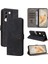 Vivo V29E(GLOBAL)5G/Y200(HINDISTAN)5G Kılıf Rfıd Engelleme Cüzdan Standı Kılıfı Kayışlı-Siyah (Yurt Dışından) 5