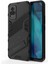 Kickstand Toz Geçirmez Sağlam Çift Katmanlı Hibrit Sert Pc Yumuşak Tpu Darbeye Dayanıklı Koruyucu Kılıf Vivo V21E 4G/Y73 (2021)-SIYAH (Yurt Dışından) 2