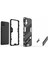 Kickstand Toz Geçirmez Sağlam Çift Katmanlı Hibrit Sert Pc Yumuşak Tpu Darbeye Dayanıklı Koruyucu Kılıf Vivo V21E 4G/Y73 (2021)-SIYAH (Yurt Dışından) 5
