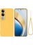 Vivo V40 Lite (Endonezya) 5g/4g Kılıf Sıvı Silikon Çizilmez Telefon Kılıfı El Kayışı Ile-Sarı (Yurt Dışından) 1