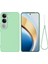 Vivo V40 Lite (Endonezya) 5g/4g Kılıf Sıvı Silikon Çizilmez Telefon Kılıfı El Kayışı Ile-Yeşil (Yurt Dışından) 1