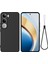 Vivo V40 Lite (Endonezya) 5g/4g Kılıf Sıvı Silikon Çizilmez Telefon Kılıfı El Kayışı Ile-Siyah (Yurt Dışından) 1