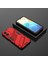 Vivo Y77 5g Hibrit Tpu+Pc Telefon Kılıfı Kickstand Çizilmez Cep Telefonu Arka Kapağı-Kırmızı (Yurt Dışından) 5