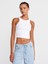 21104 Fitilli Crop Top-Beyaz 1