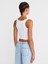 21104 Fitilli Crop Top-Beyaz 2