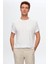 Oversize Beyaz Bisiklet Yaka %100 Pamuk T-Shirt 6HC14ORT02006 1