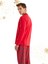 Erkek Uzun Kol Kırmızı Yılbaşı Temalı Pijama Takım C1T9N5O04 5