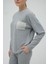 Kadın Uzun Kol Gri Melanj Pijama Takım C5T2N2O12 4