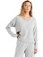 Kadın Uzun Kol Thermal V Yaka Gri Pijama Takımı C3T9N4O06 3