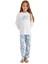Kız Çocuk Uzun Kol Beyaz Pijama Takımı C6T3N6O15 1