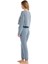 Kadın Uzun Kol Mavi Viskoz Pijama Takım C8T7N4O06 3