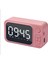 Pembe Dijital Masa Saati, Bluetooth Hoparlör ve Fm Radyo ile Çok Fonksiyonlu 1