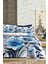 %100 Pamuk Ranforce Çeyizlik Luxury 5d Dijital Çift Kişilik Nevresim Takımı Blue 1
