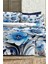 %100 Pamuk Ranforce Çeyizlik Luxury 5d Dijital Çift Kişilik Nevresim Takımı Blue 2