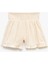 Fırfır Detaylı Gipeli Beli Lastikli Dokulu Şort 2