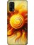 Realme 7 Pro Uyumlu Alev Girdabında Güneş Patlaması Desenli Silikon Kılıf 1