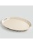 Metal Lalin Tepsi Metal Oval Servis Tepsisi Krem, Romantik Tepsi, Büyük Tepsi, Çay Kahve Tepsisi Krem LN1028K 2