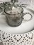 Kupa Bardak, Modern Cam Fincan, Kahve ve Çay Kupası, Sunum Fincanı, Içecek Bardağı (Füme Gri) 1