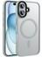 Apple Ile Uyumlu iPhone 16 Kılıf Mat Arka Yüzey Wireless Şarj Özellikli Zore Flet Magsafe Kapak Gümüş 1