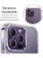 Apple iPhone 14 Pro - 14 Pro Max / 15 Pro - 15 Pro Max Modellerinin Tümüne Uyumlu Alüminyum Alaşım Çerçeveli ve 9h Sertliğinde Temperli Camlı Lens Koruyucu (Mor) 3