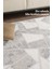 Modern Tasarımlı Pamuk Tabanlı Geometrik Desenli Saçaklı Siyah Renkli Halı 2