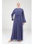 Çıtçıtlı Mor Elbise 9220 2