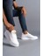 ET161 Hippo Bağcıksız Cilt Erkek Günlük Sneaker Ayakkabı Bt - Beyaz 1
