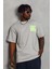 Unisex Oversize Baskılı Bisiklet Yaka T-Shirt - Gri 1