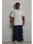 Unisex Oversize Baskılı Bisiklet Yaka T-Shirt - Gri 3