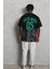 Unisex Oversize Baskılı Bisiklet Yaka T-Shirt - Siyah 4