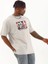 Unisex Oversize Baskılı Bisiklet Yaka T-Shirt - Gri 2