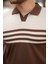 Erkek Çizgi Desenli Yakalı Kısa Kollu T-Shirt 3