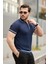 Erkek Fermuarlı Yakalı Kısa Kollu T-Shirt 2