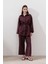 Keten Beli Bağlamalı Tunik Mürdüm 4