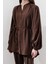Tencel Büzgülü Tunik Kahverengi 2