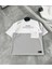 Unisex Torba Cep Detaylı Parçalı T-Shirt - Gri 1
