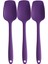 Silikon Kaşık Seti 3lü Büyük Boy Yanmaz Yapışmaz Çizmez Özel Renk Mor 1