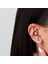 14 Ayar Altın Taşlı Kelebek Motifli Minimal Tragus Piercing 2
