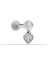 14 Ayar Altın Taşlı Kalp Sallantılı Minimal Tragus Piercing 1