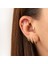14 Ayar Altın Taşlı Kuş Minimal Tragus Piercing 2