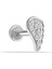 14 Ayar Altın Taşlı Kanat Motifli Minimal Tragus Piercing 1
