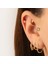 14 Ayar Altın Taşlı Çiçek Minimal Tragus Piercing 2