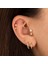 14 Ayar Altın Damla Taşlı Sallantılı Minimal Tragus Piercing 2