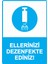 Ellerinizi Dezenfekte Ediniz! Uyarı Levhası Pvc 25X35 cm 1