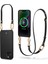 Spigen Classic Charm Mag Cep Telefonu Zinciri [iphone 14 Kılıfı ile Uyumlu], Manyetik Kılıf, Gövdede ve Bilekte Iki Parçalı Zincir - Siyah 1