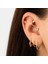 14 Ayar Altın Taşlı Kalp Minimal Tragus Piercing 2