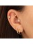 14 Ayar Altın Incili Çiçek Minimal Tragus Piercing 3