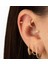 14 Ayar Altın Taşlı Dudak Minimal Tragus Piercing 2